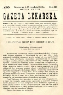 Gazeta Lekarska 1883 R.18, t.3, nr 50