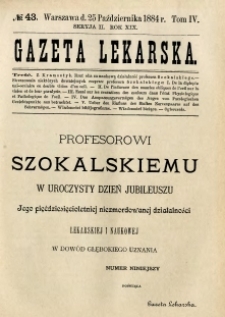 Gazeta Lekarska 1884 R.19, t.4, nr 43