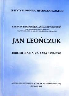 Jan Leończuk : bibliografia za lata 1970-2000