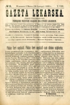 Gazeta Lekarska 1888 R.23, t.8, nr 9