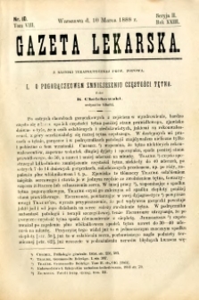 Gazeta Lekarska 1888 R.23, t.8, nr 10