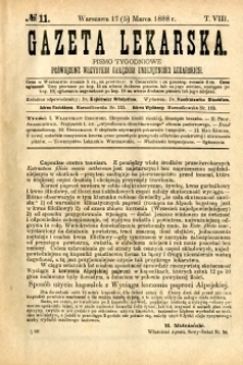 Gazeta Lekarska 1888 R.23, t.8, nr 11