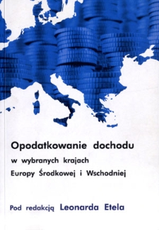 Opodatkowanie dochodu w wybranych krajach Europy Środkowej i Wschodniej