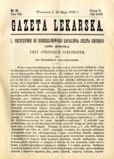 Gazeta Lekarska 1888 R.23, t.8, nr 21