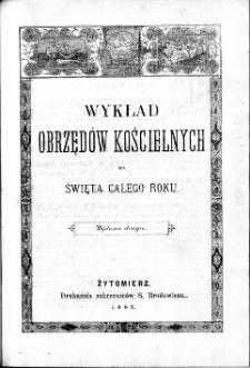 Wykład obrzędów kościelnych na święta całego roku