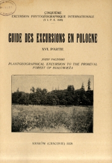 Plantgeographical excursion to the primeval forest of Białowieża