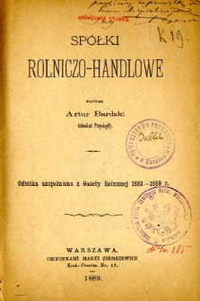 Sp&oacute;łki rolniczo-handlowe