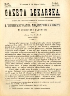 Gazeta Lekarska 1888 R.23, t.8, nr 30