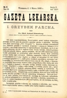 Gazeta Lekarska 1889 R.24, t.9, nr 9