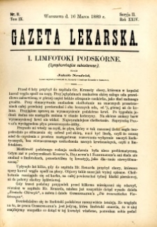 Gazeta Lekarska 1889 R.24, t.9, nr 11