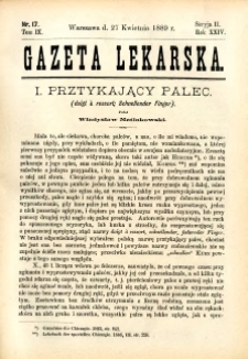 Gazeta Lekarska 1889 R.24, t.9, nr 17