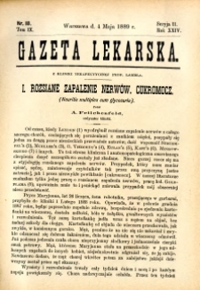 Gazeta Lekarska 1889 R.24, t.9, nr 18