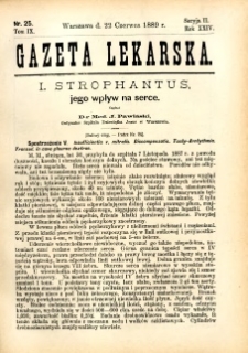 Gazeta Lekarska 1889 R.24, t.9, nr 25