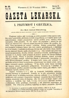 Gazeta Lekarska 1889 R.24, t.9, nr 39