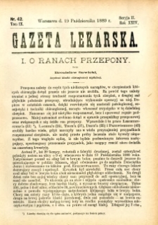 Gazeta Lekarska 1889 R.24, t.9, nr 42
