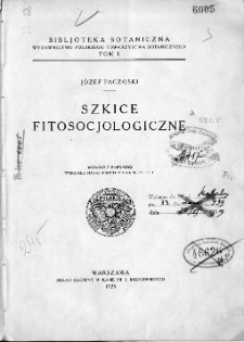 Szkice fitosocjologiczne