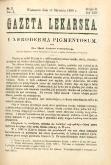 Gazeta Lekarska 1890 R.25, t.10, nr 2