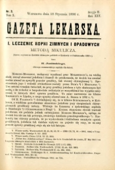 Gazeta Lekarska 1890 R.25, t.10, nr 3
