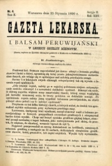Gazeta Lekarska 1890 R.25, t.10, nr 4