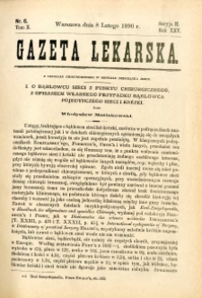 Gazeta Lekarska 1890 R.25, t.10, nr 6