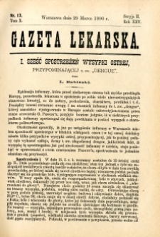 Gazeta Lekarska 1890 R.25, t.10, nr 13