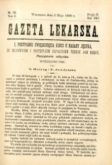 Gazeta Lekarska 1890 R.25, t.10, nr 18