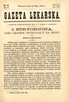 Gazeta Lekarska 1890 R.25, t.10, nr 19