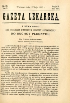 Gazeta Lekarska 1890 R.25, t.10, nr 20