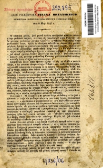 Głos pułkownika Felixa Breanskiego dyrektora Głównego Towarzystwa Trzeciego Maja : dnia 9 Maja 1847 r.
