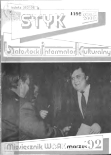 Styk : białostocki informator kulturalny 1992, nr 1