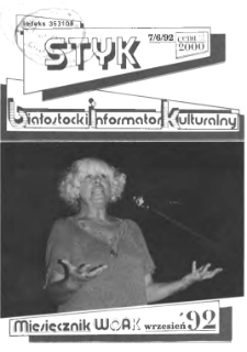 Styk : białostocki informator kulturalny 1992, nr 7