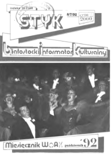 Styk : białostocki informator kulturalny 1992, nr 8