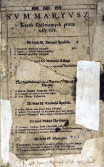 Swiątnica Pańska zamykająca w sobie kazania na uroczystości świąt całego roku [...].