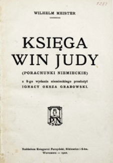 Księga win Judy. Porachunki niemieckie