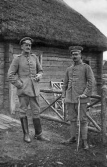 Rokitno – Major Gross (Kommandeur) und Oberleutnant Bühler (Adjudant) [Dokument ikonograficzny]