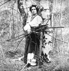 IN A SILVER BIRCH GLADE OF THE UKRAINIAN COUNTRYSIDE. Ilustracja do książki. [Dokument ikonograficzny]