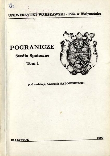 Pogranicze : studia społeczne. T. 1