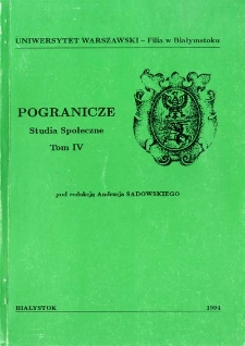 Pogranicze : studia społeczne. T. 4