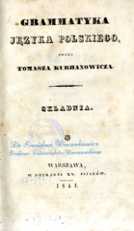 Grammatyka języka polskiego : składnia