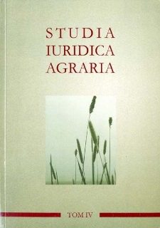Studia Iuridica Agraria. T. 4