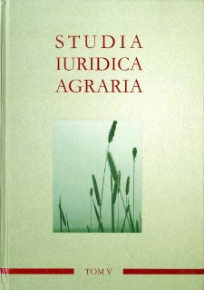 Studia Iuridica Agraria. T. 5