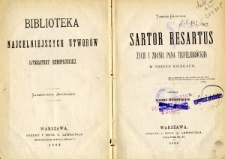 Sartor resartus : życie i zdania pana Teufelsdr&ouml;ckha w trzech księgach