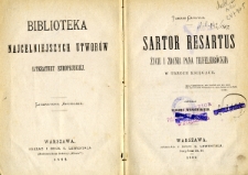 Sartor resartus : życie i zdania pana Teufelsdröckha w trzech księgach