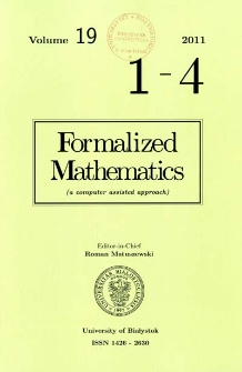 Formalized Mathematics 2011 nr 1
