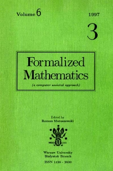 Formalized Mathematics 1997 nr 3