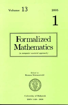 Formalized Mathematics 2005 nr 1
