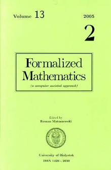 Formalized Mathematics 2005 nr 2