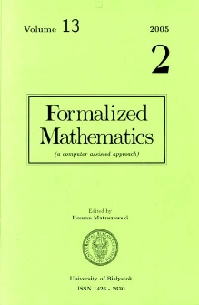 Formalized Mathematics 2005 nr 2