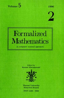 Formalized Mathematics 1996 nr 2