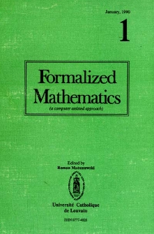 Formalized Mathematics 1990 nr 1